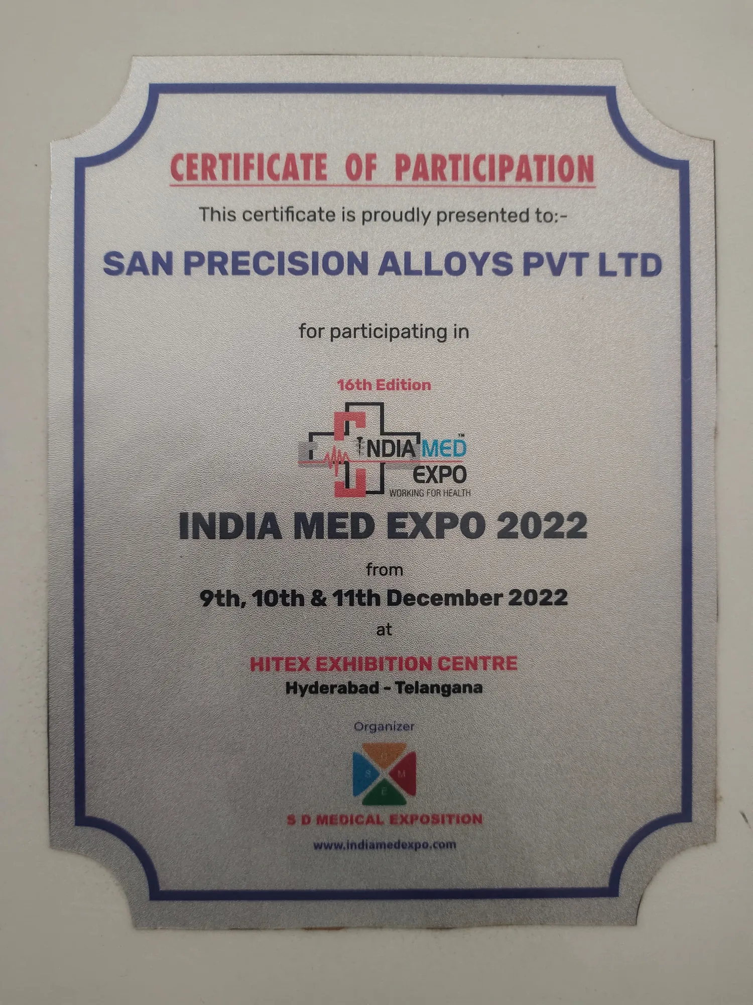 Expo Certificate