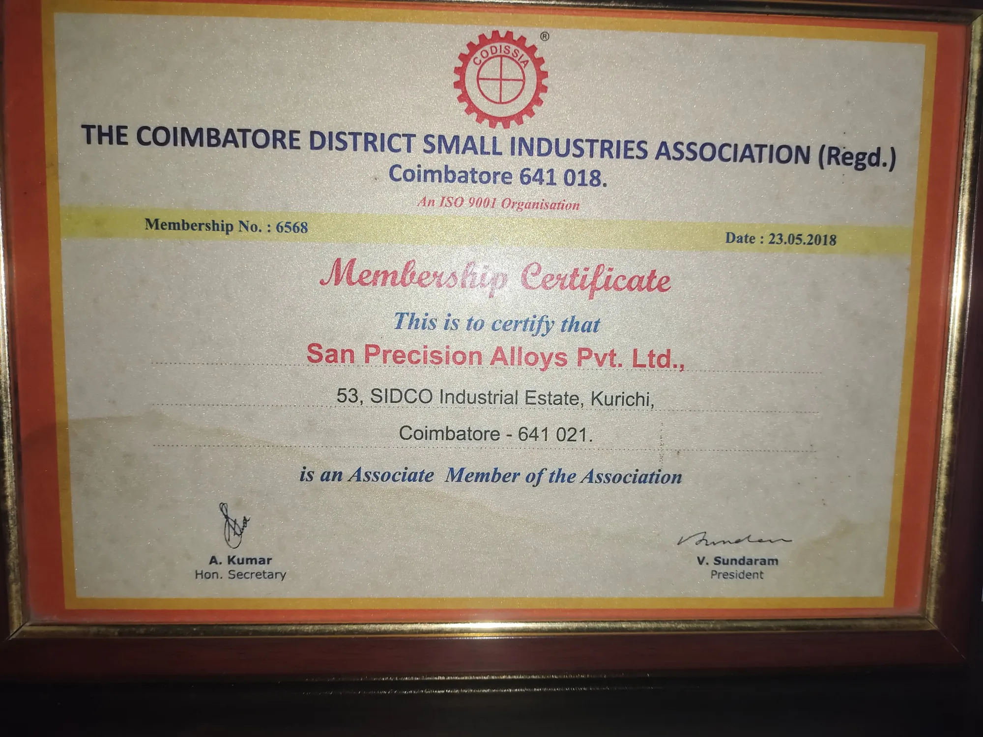 Membership Certificate